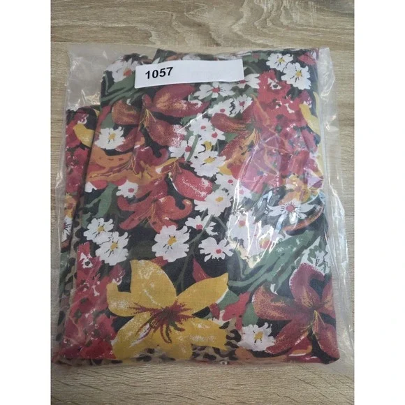 Anthony Richards Cotton House Dress Cheetah/ Floral Print  Sleeveless Mumu 2X - Picture 8 of 9